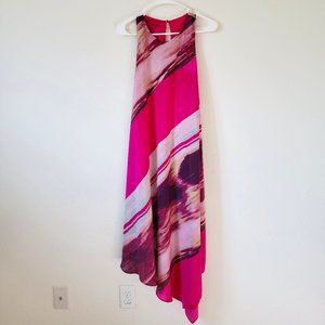 Rachael Roy Pink Asymmetrical Maxi Dress 1X